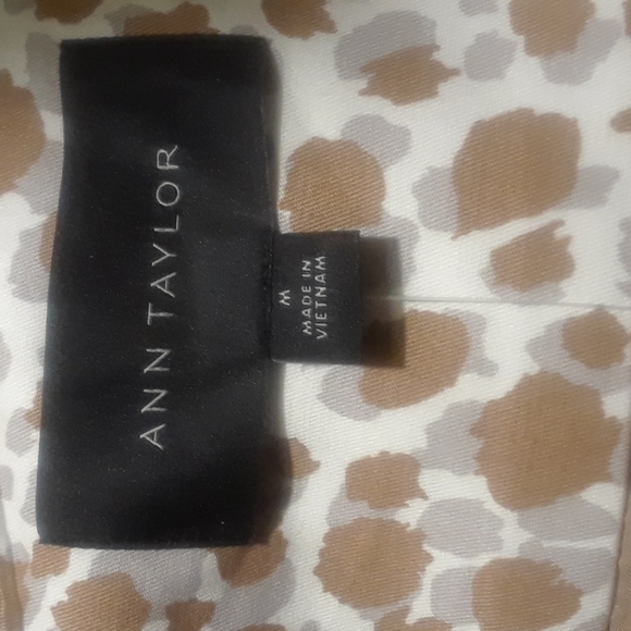 New! Ann Taylor Leopard Print Cotton Peacoat sz. MED 8-10 (12) - Picture 7 of 9